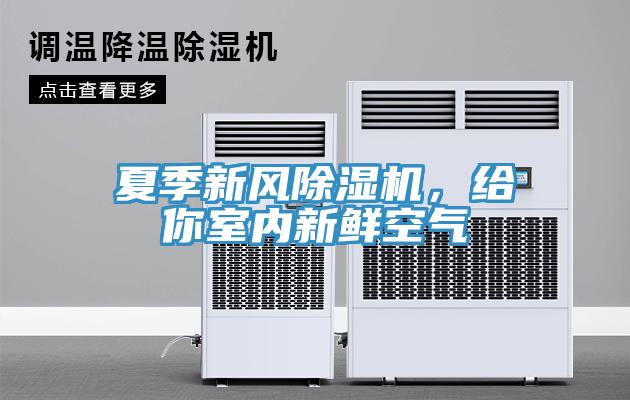 夏季新風除濕機，給你室內新鮮空氣
