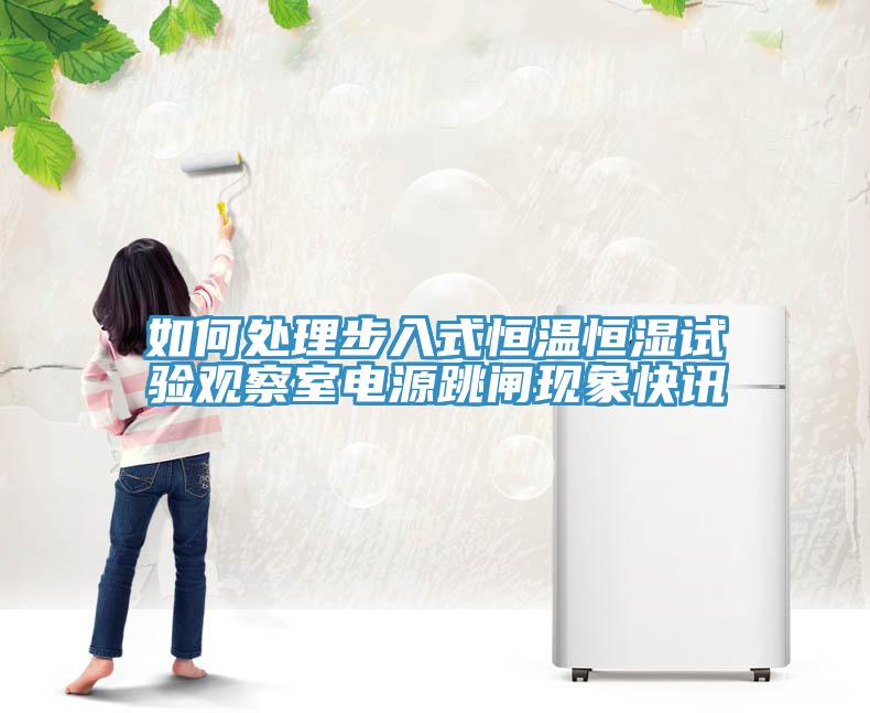 如何處理步入式恒溫恒濕試驗(yàn)觀(guān)察室電源跳閘現(xiàn)象快訊