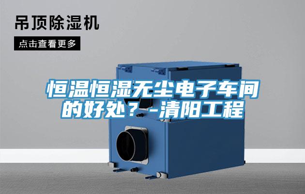 恒溫恒濕無塵電子車間的好處？-清陽工程
