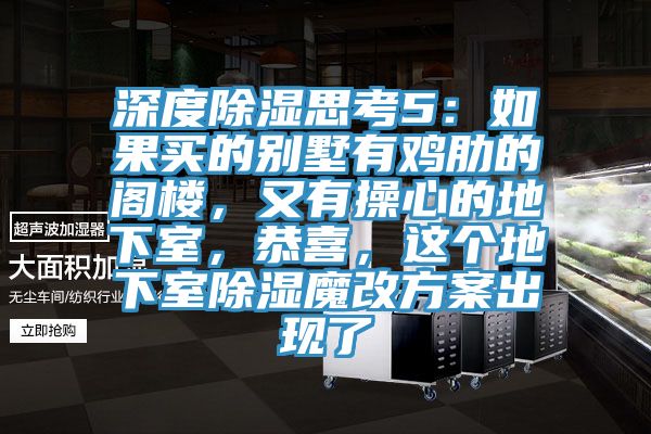 深度除濕思考5：如果買的別墅有雞肋的閣樓，又有操心的地下室，恭喜，這個地下室除濕魔改方案出現了