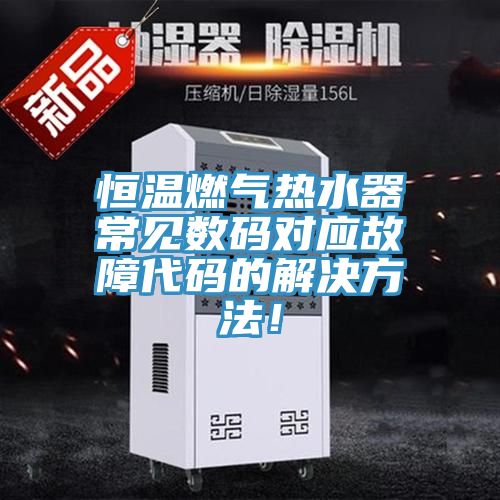 恒溫燃氣熱水器常見數(shù)碼對應故障代碼的解決方法！